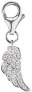 Silver pendant for bracelet with zircons ERC-LILWING-ZI