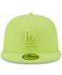 Фото #3 товара Men's Neon Green Los Angeles Dodgers 2023 Spring Color Basic 59FIFTY Fitted Hat
