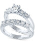 Фото #1 товара Diamond Bridal Set (1/5 ct. t.w.) in Sterling Silver