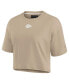 ფოტო #3 პროდუქტის Women's Khaki Kansas City Chiefs Elements Super Soft Boxy Cropped T-Shirt