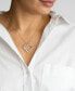 ფოტო #3 პროდუქტის 14K Gold-Plated Crystal Baguette Heart Pendant Necklace