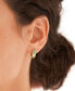 ფოტო #3 პროდუქტის Sadie Linear Texture Gold-tone Stainless Steel Huggie Hoop Earrings