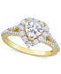 Lab-Grown White Sapphire Heart Ring (2-2/5 ct. t.w.) in Yellow-Plated Sterling Silver