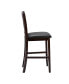 Фото #7 товара Set of 2 Bar Stools Counter Height Chairs w/ PU Leather Seat