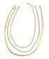 ფოტო #1 პროდუქტის Herringbone Chain, Rope Chain, and Tennis Necklace Set