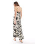 Фото #4 товара Mango snake print cami maxi dress in grey