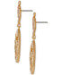 Gold-Tone Pavé Crystal G Logo Drop Earrings