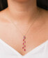 Фото #2 товара Macy's ruby (2-1/3 ct. t.w.) & Diamond (1/10 ct. t.w.) Navette Dangling Chain 18" Pendant Necklace in 14k Gold