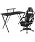 Gaming Bundle-Cup/Headphone Desk & Reclining Footrest Chair