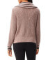 Nic+Zoe Stripe Detail Zip Front Sweater Women's