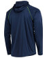 ფოტო #4 პროდუქტის Men's Navy Seattle Seahawks Raglan Long Sleeve Hoodie T-shirt