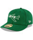 Фото #1 товара Men's Kelly Green New York Jets Omaha Throwback Low Profile 59FIFTY Fitted Hat