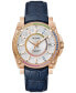 Фото #1 товара Men's Marc Anthony Precisionist Icon Blue Leather Strap Watch 40mm