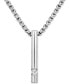 ფოტო #1 პროდუქტის Men's Diamond Solitaire Vertical Bar 22" Pendant Necklace (1/10 ct. t.w.)