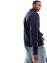 Фото #7 товара GANT arch collegiate logo half zip sweatshirt in navy