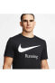 Dry-Fit Run High Brand Read Erkek Siyah T-shirt