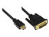 Good Connections 3m HDMI/DVI-D - 3 m - HDMI - DVI-D - Male - Male - Gold