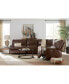 Фото #20 товара Binardo 136" 6 Pc Zero Gravity Leather Sectional with 2 Power Recliners and 1 Console, Created for Macy's