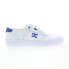 Фото #1 товара DC Teknic ADYS300763-WBL Mens White Leather Skate Inspired Sneakers Shoes