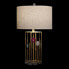 Desk lamp DKD Home Decor White Polyester Metal Crystal 220 V Golden 60 W (41 x 41 x 72 cm)
