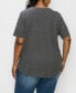 ფოტო #3 პროდუქტის Plus Size Thermal Short Sleeve Swing Tee