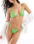 Фото #1 товара ONLY triangle bikini top co-ord in bright green