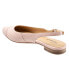 Фото #10 товара Trotters Halsey T2123-727 Womens Pink Wide Leather Slingback Flats Shoes