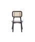 Фото #3 товара Versailles 4-Piece Square Ash Wood and Natural Cane Dining Chair