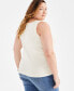 Фото #2 товара Plus Size Lace-Trimmed Tank Top, Created for Macy's