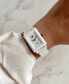 ფოტო #4 პროდუქტის Women's Signature Square White Ceramic Bracelet Watch 26mm