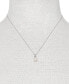 Belle de Mer cultured Freshwater Pearl (7mm) & Diamond (1/20 ct. t.w.) Circle 18" Pendant Necklace in 14k White Gold, Created for Macy's