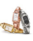 ფოტო #7 პროდუქტის Women's Diamond-Accent Rose Gold-Tone Stainless Steel Bangle Bracelet Watch 18x33mm