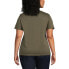 Фото #8 товара Plus Size Relaxed Supima Cotton Short Sleeve V-Neck T-Shirt