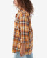 Juniors' Coat Check Cotton Flannel Shirt