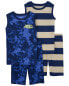 Kid 4-Piece 100% Snug Fit Cotton Pajamas 4