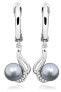 Silver earrings with river pearls SVLE0407SH8P600