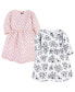 ფოტო #1 პროდუქტის Baby Girls Cotton Dresses, Black Toile Pink