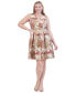 Plus Size Printed Jacquard Pleated Dress