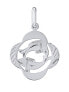Silver pendant zodiac sign Pisces - four-leaf clover SILVEGOB10281S03