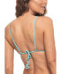 ფოტო #3 პროდუქტის Women's Contrast Detail Over-the-shoulder Triangle Bikini Top