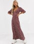 Фото #1 товара ASOS DESIGN slinky tea maxi dress in spot print