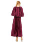 ფოტო #2 პროდუქტის Women's Pleated Caplet T-Length Gown Dress