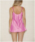 Фото #2 товара Ultra Soft Satin Lingerie Chemise with Adjustable Straps