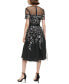 Фото #2 товара Petite Embroidered Illusion Fit & Flare Dress