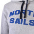 Фото #4 товара мужское худи с капюшоном повседневное серое с надписью North Sails Bluza