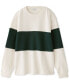 Фото #6 товара Men's Relaxed Fit Long Sleeve Rugby Stripe Crewneck Sweater