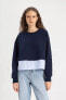 Kadın Sweatshirt Lacivert C1285ax/nv251