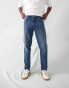 ASOS DESIGN tapered fit stretch jeans in dark wash