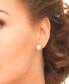 ფოტო #2 პროდუქტის Opal (1-3/8 ct. t.w.) and White Topaz (9/10 ct. t.w.) Stud Earrings in 18k Gold-Plated Sterling Silver
