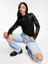 Фото #7 товара New Look long sleeve lace body in black